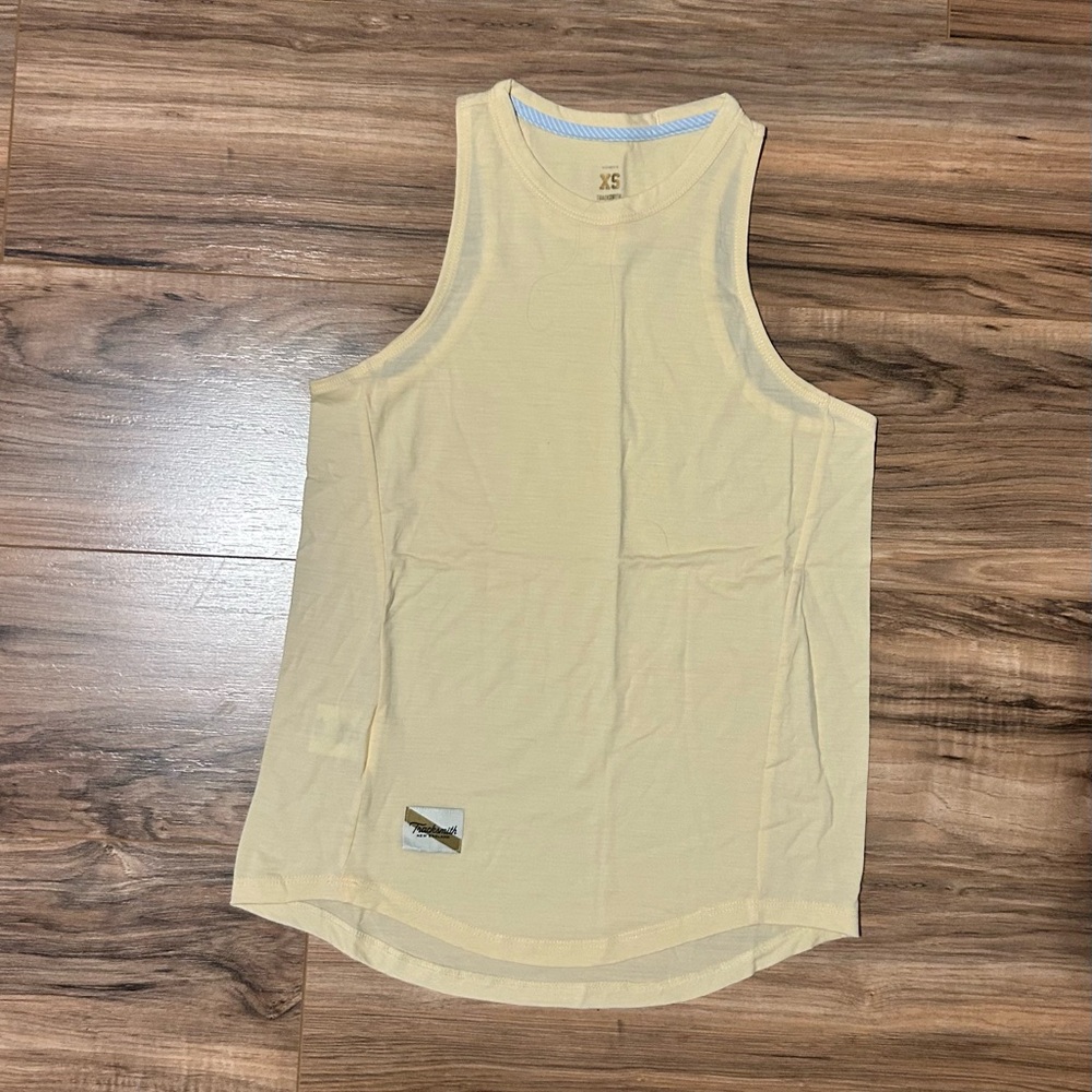 Soft Yellow Sleeveless Tracksmith Tank Top